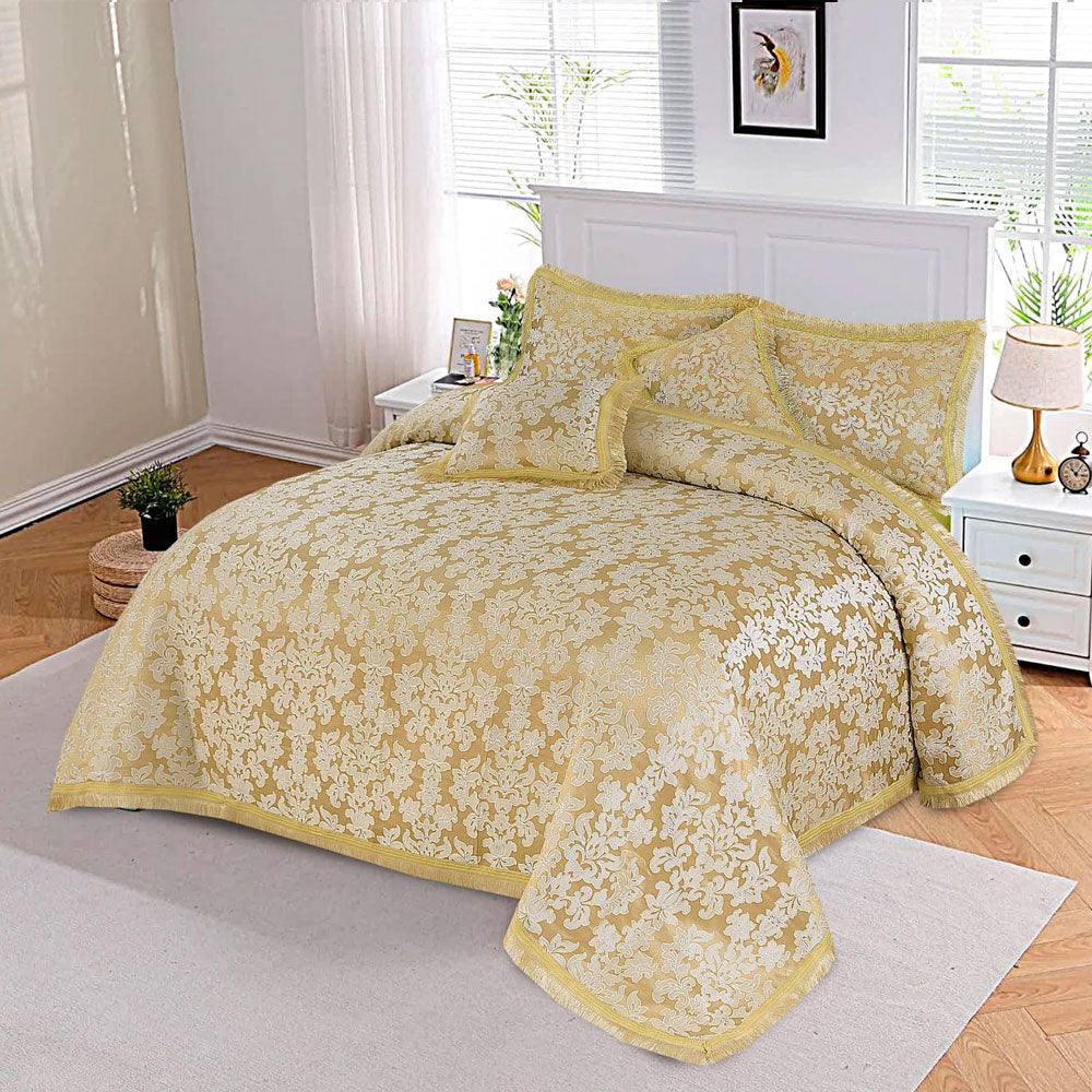 5Pcs Plachi Bed Sheet Set - Arizona Gold