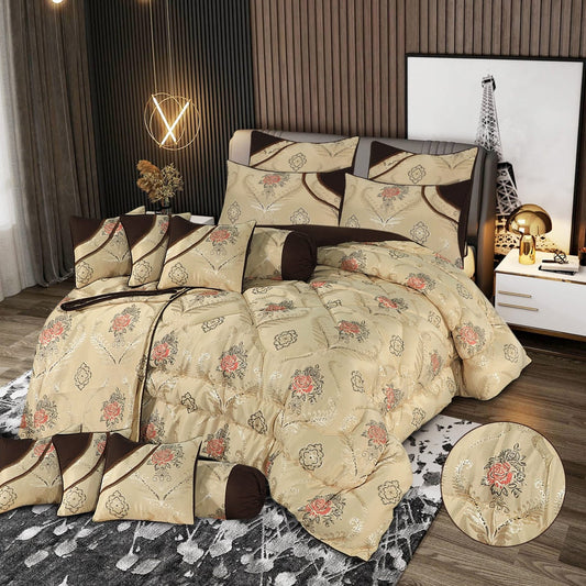 14 Pcs Bridal Comforter Set - 14017