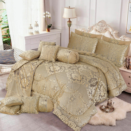 14 Pcs Bridal Comforter Set - 14014
